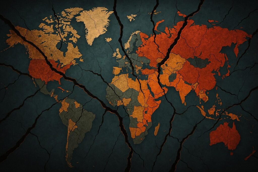 Visual showing tensions and fault lines between BRICS members